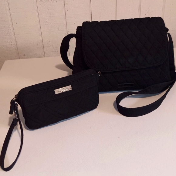 Vera Bradley Handbags - Vera Bradley Crossbody Purse and Wristlet  EUC